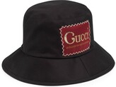 Thumbnail for your product : Gucci Cotton bucket hat with label