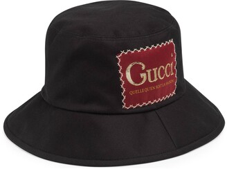 Gucci Cotton bucket hat with label