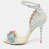 Thumbnail for your product : Sophia Webster Multicolor Leather Lilico Sequin Flower Embellished Ankle Strap Open Toe Sandals Size 37