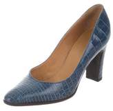 Thumbnail for your product : Hermes Alligator Square-Toe Pumps