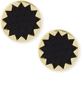 Thumbnail for your product : House Of Harlow Sunburst Snake-Embossed Leather-Inlay Earrings