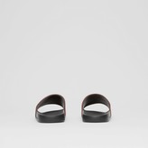 Thumbnail for your product : Burberry Striped Wool and Leather Slides