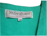 Thumbnail for your product : Saint Laurent Green Linen Dress