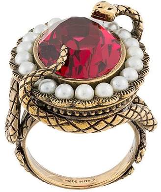 Alexander McQueen snake crystak ring