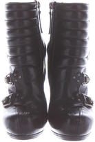 Thumbnail for your product : Alexander McQueen Leather Platform Ankle Boots