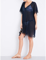 Thumbnail for your product : Seafolly Amnesia crinkled-cotton kaftan, Women's, Size: 1 Size, Black