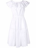 Thumbnail for your product : P.A.R.O.S.H. Broderie-Anglaise Ruffled Dress