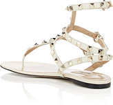 Thumbnail for your product : Valentino Women's Rockstud Flat Thong Sandals-White