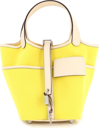 Jay Ahr Hermès Birkin 35 Smiley Tote Bag in Yellow