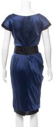 J. Mendel Silk Cap Sleeve Dress