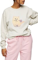 Thumbnail for your product : Topshop Kitten Graphic Sweatshirt