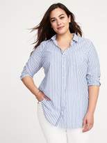 Thumbnail for your product : Old Navy Classic Plus-Size No-Peek Striped Tunic