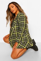 Thumbnail for your product : boohoo Petite Check Oversized Blazer