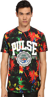 Love Moschino Tropical Print Large Fit Tee Men's Short Sleeve Pullover