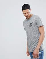 Thumbnail for your product : Another Influence Long Line Curved Hem Stretch Logo T-Shirt