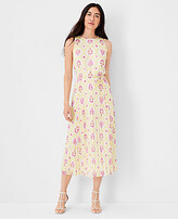 Thumbnail for your product : Ann Taylor Shimmer Tile Print Pleated Midi Dress