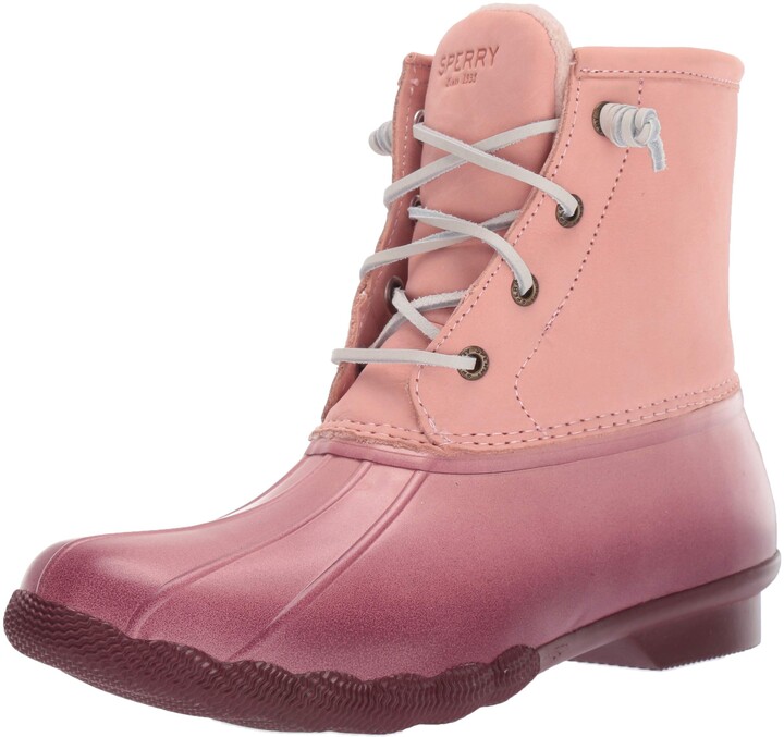 pink sperry boots
