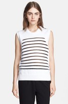 Thumbnail for your product : Alexander Wang Mesh Stripe Sleeveless Sweater
