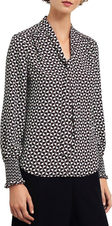 Hobbs London Somerton Tie Neck Blouse