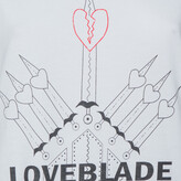 Thumbnail for your product : Valentino White Love Blade Print Cotton Crew Neck T-Shirt M