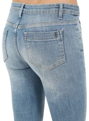 L'Autre Chose Flared Washed Cotton Denim Jeans