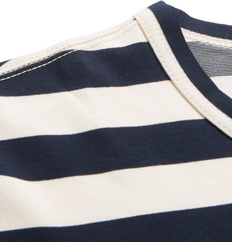 Junya Watanabe Striped Cotton-Blend Ponte De Roma T-Shirt