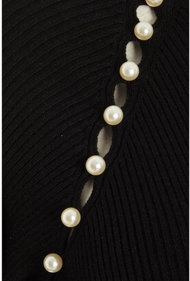 Quiz Pearl Detail Jumper Dress - Black