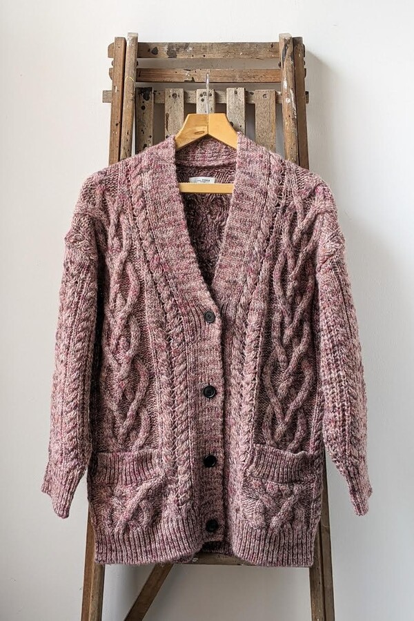 Etoile Isabel Marant Roswelly Pink Cable Knit Cardigan ShopStyle
