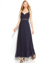 Thumbnail for your product : Calvin Klein Sleeveless Beaded Halter Gown