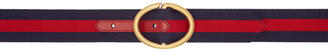 Gucci Red and Navy Striped Belt