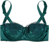 Thumbnail for your product : Dolce & Gabbana Lace-trimmed stretch-silk satin balconette bra