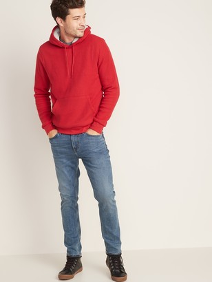 Old Navy Sherpa-Lined Thermal-Knit Pullover Hoodie for Men