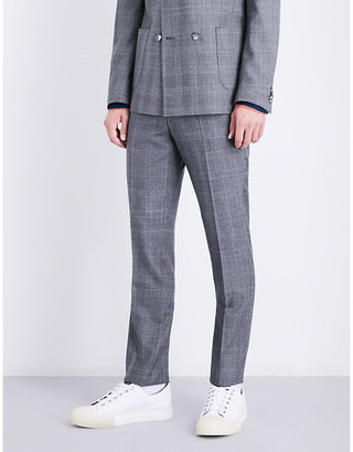 Tiger of Sweden Checked slim-fit wool trousers