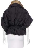 Thumbnail for your product : Add Down ADD Fur-Trimmed Dolman Coat