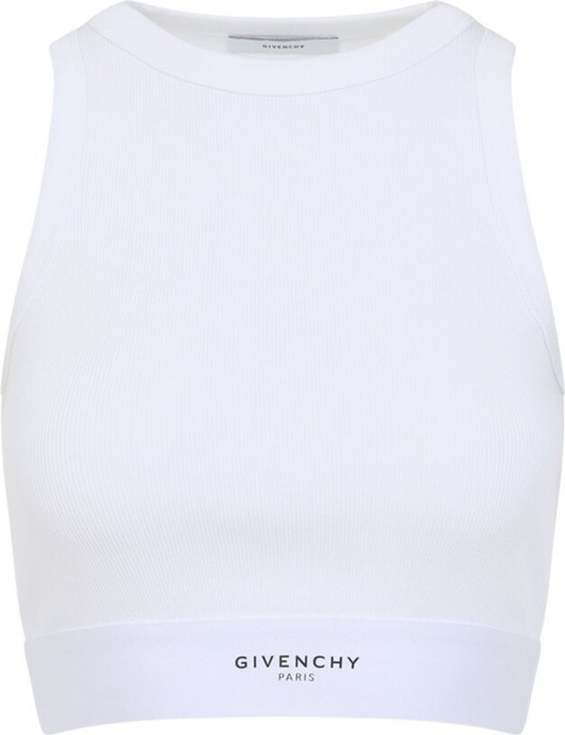 Givenchy Logo Detailed Cropped Tank Top