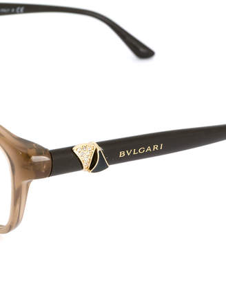 Bulgari square frame glasses