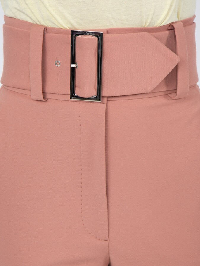Sara Battaglia Belted High Waisted Trousers