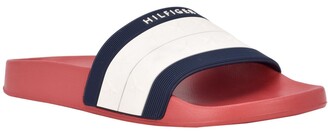 white tommy hilfiger slides