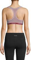 Thumbnail for your product : Calvin Klein Striped Cotton-Blend Sports Bra