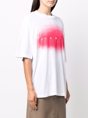 Marni spray-paint logo-print T-shirt