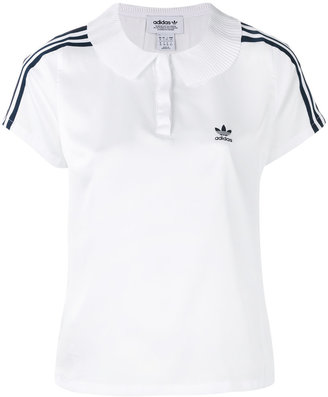 adidas striped shoulders polo shirt - women - Polyester - 46
