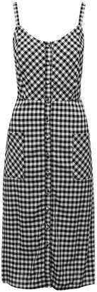 M&Co Gingham check button front dress