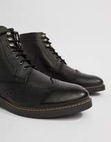 Thumbnail for your product : Frank Wright Milled Brogue Black Leather