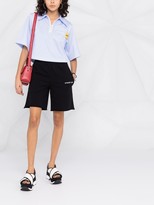 Thumbnail for your product : Palm Angels Striped Logo Polo Shirt