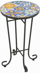 Ebern Designs Patio Side Table With Shelf