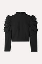 Thumbnail for your product : Alice + Olivia Brenna Cropped Crepe Top