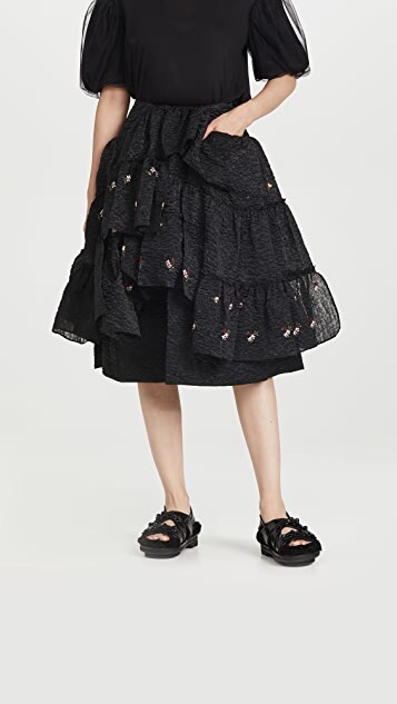 Ruffle Midi Skirt | Shop the world's largest collection of fashion 