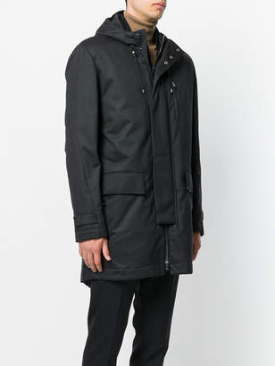 Corneliani hooded zip coat