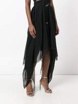 Thumbnail for your product : Balmain asymmetric sheer skirt