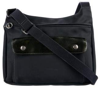 Longchamp Leather-Trimmed Crossbody Bag
